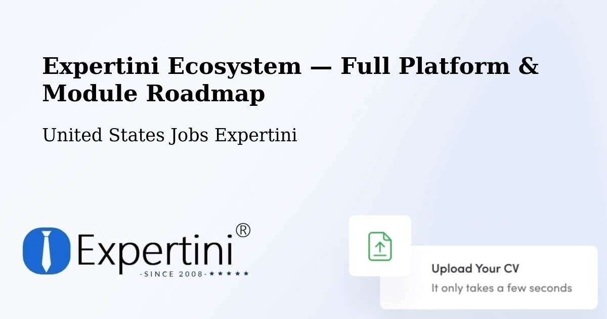 Expertini Ecosystem — Full Platform & Module Roadmap – Greenfield
